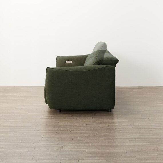 3人掛け電動リクライニングソファ 布張りタイプ (LE09 2モーター YGR) 9枚目画像