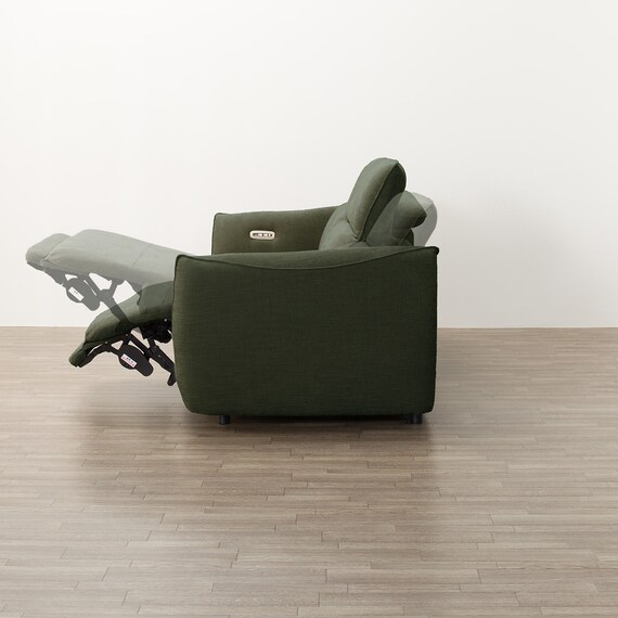 3人掛け電動リクライニングソファ 布張りタイプ (LE09 2モーター YGR) 10枚目画像