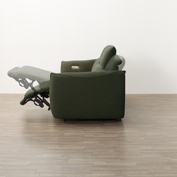 3人掛け電動リクライニングソファ 布張りタイプ (LE09 2モーター YGR) 10枚目画像