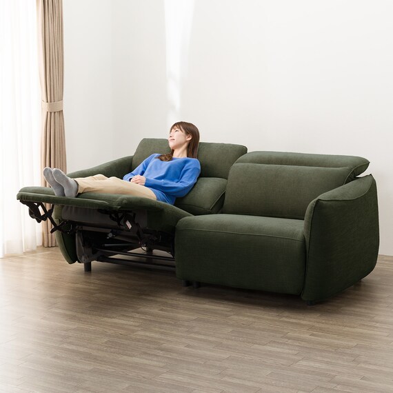 3人掛け電動リクライニングソファ 布張りタイプ (LE09 2モーター YGR) 20枚目画像