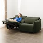 3人掛け電動リクライニングソファ 布張りタイプ (LE09 2モーター YGR) 20枚目画像