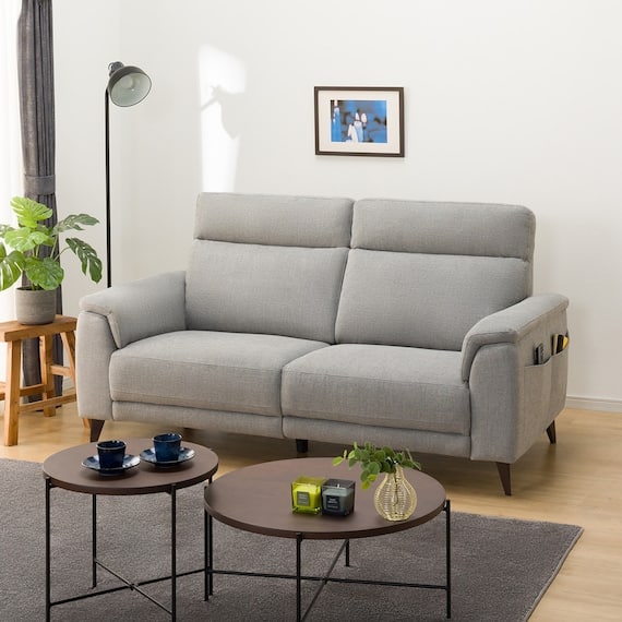 3人掛けソファ 布張りタイプ(LB07 LGY) 1枚目画像