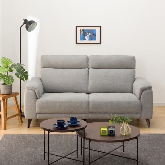 3人掛けソファ 布張りタイプ(LB07 LGY) 6枚目画像