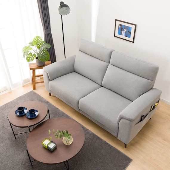 3人掛けソファ 布張りタイプ(LB07 LGY) 7枚目画像