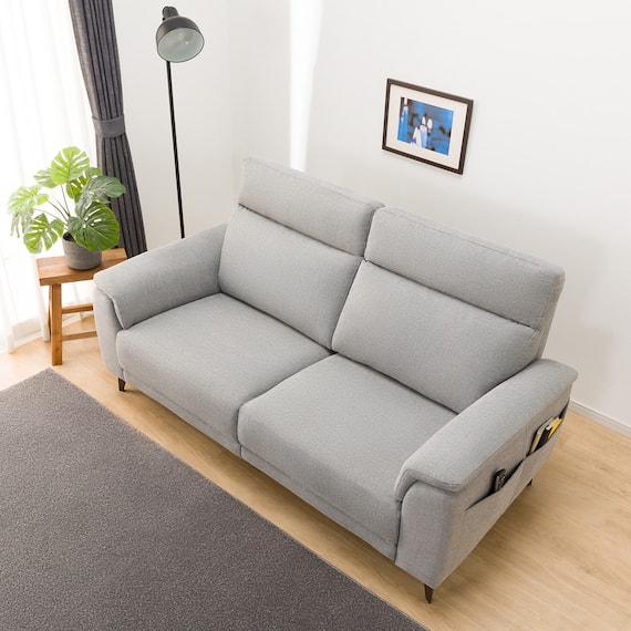 3人掛けソファ 布張りタイプ(LB07 LGY) 10枚目画像