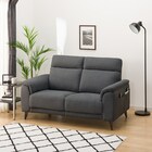 2人掛けソファ 布張りタイプ(LB07 DGY) 1枚目画像