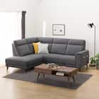 コーナーソファセット 布張りタイプ(LB07 右コーナー DGY) 1枚目画像