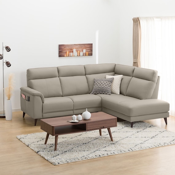 コーナーソファ 本革(一部合成皮革)タイプ(LB07 左コーナー MO) 1枚目画像