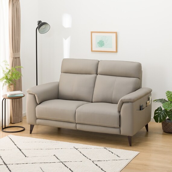 2人掛けソファ 本革(一部合成皮革)タイプ (LB07 MO) 1枚目画像