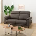 3人掛けソファ 本革(一部合成皮革)タイプ (LB07 DBR) 1枚目画像