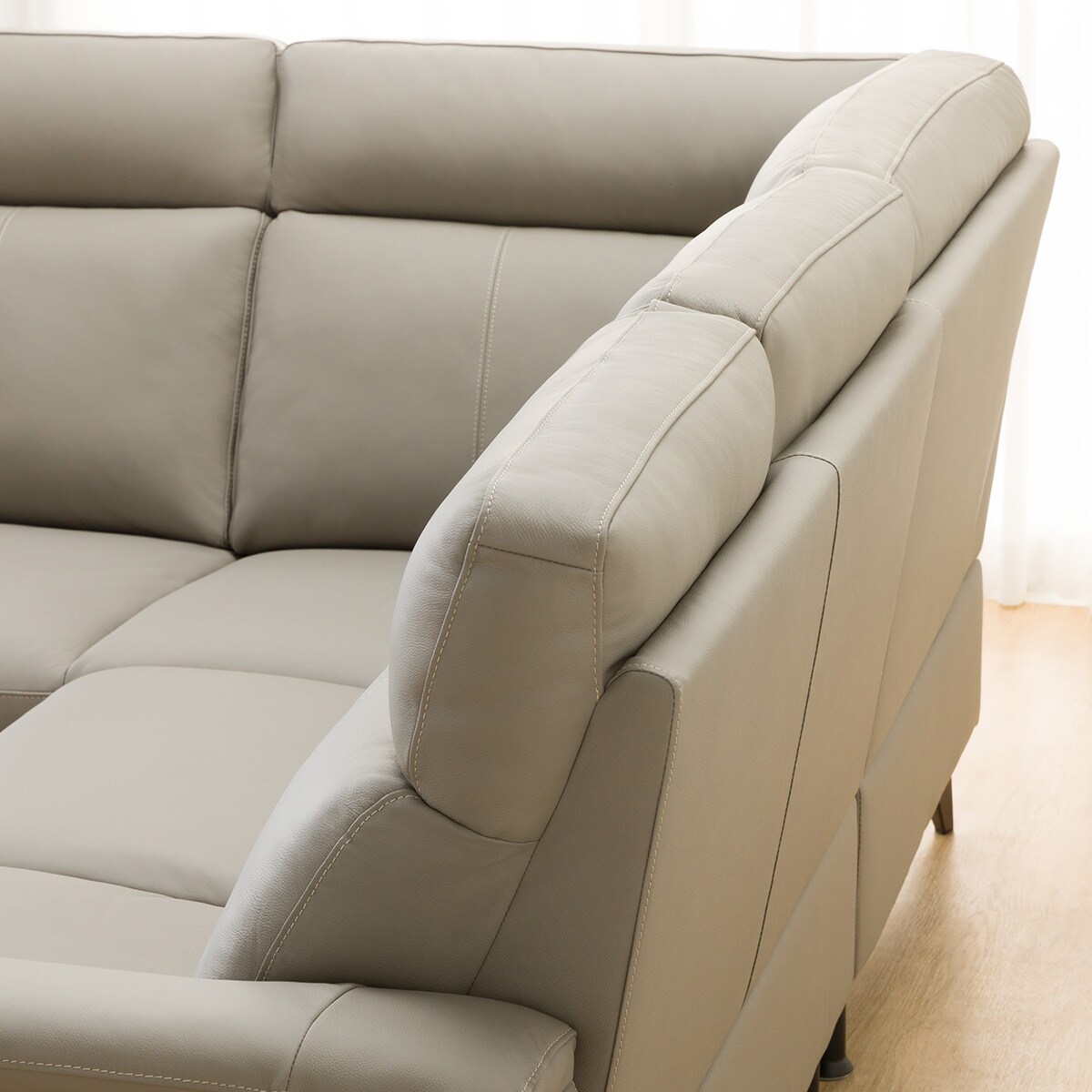 コーナーソファ 本革(一部合成皮革)タイプ (LB07 右コーナー MO