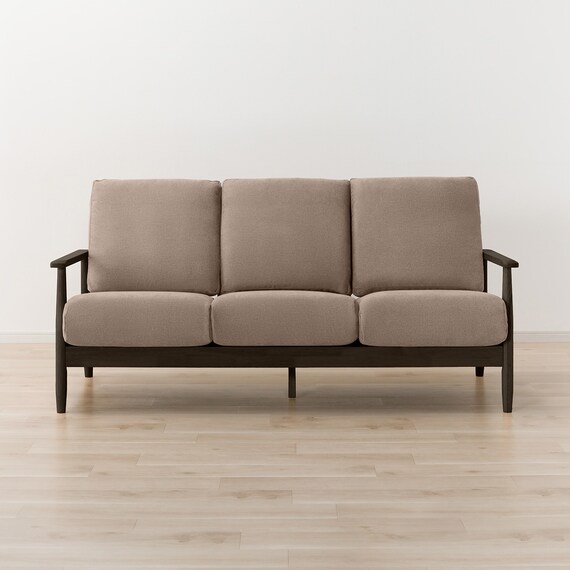 3人掛けソファ 布張りタイプ (IG01 DBR/MO) 9枚目画像