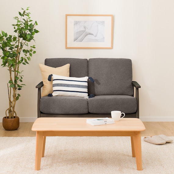 2人掛けソファ 布張りタイプ (IG01 DBR/DMO) 7枚目画像