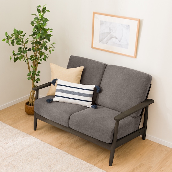 2人掛けソファ 布張りタイプ (IG01 DBR/DMO) 11枚目画像