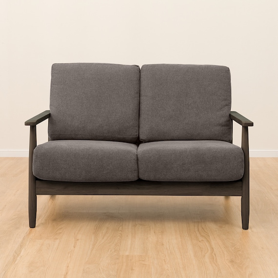 2人掛けソファ 布張りタイプ (IG01 DBR/DMO) 14枚目画像