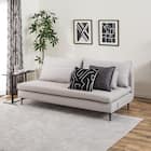 広い座面のゆったり 3人掛けソファ 布張りタイプ (MS01 肘なし LGY) 1枚目画像