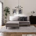 広い座面のゆったり 3人掛けソファ 布張りタイプ (MS01 肘なし LGY) 37枚目画像