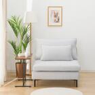 広い座面のゆったり 1人掛けソファ 布張りタイプ (MS01 肘なし LGY) 14枚目画像