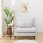 広い座面のゆったり 1人掛けソファ 布張りタイプ (MS01 肘なし LGY) 14枚目画像