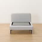 広い座面のゆったり 1人掛けソファ 布張りタイプ (MS01 肘なし LGY) 18枚目画像