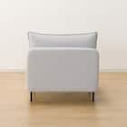 広い座面のゆったり 1人掛けソファ 布張りタイプ (MS01 肘なし LGY) 20枚目画像