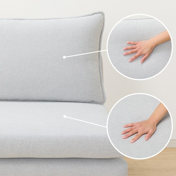 広い座面のゆったり 1人掛けソファ 布張りタイプ (MS01 肘なし LGY) 22枚目画像