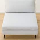 広い座面のゆったり 1人掛けソファ 布張りタイプ (MS01 肘なし LGY) 26枚目画像