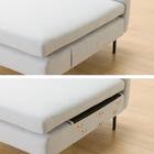 広い座面のゆったり 1人掛けソファ 布張りタイプ (MS01 肘なし LGY) 29枚目画像