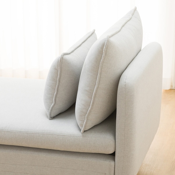 広い座面のゆったり シェーズロング 布張りタイプ (MS01 肘なし LGY) 27枚目画像