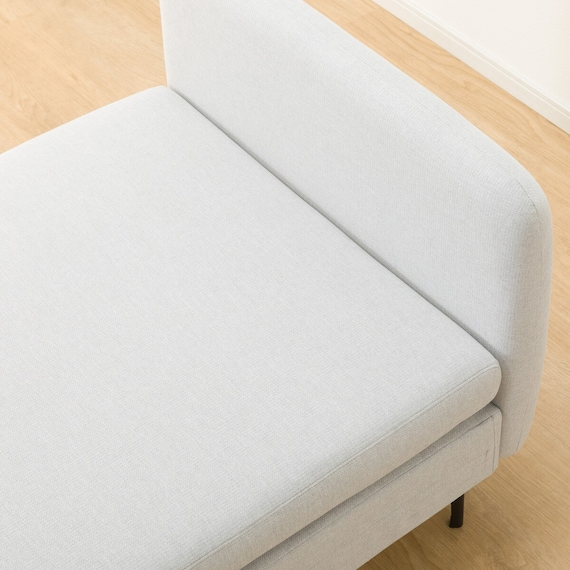 広い座面のゆったり シェーズロング 布張りタイプ (MS01 肘なし LGY) 28枚目画像