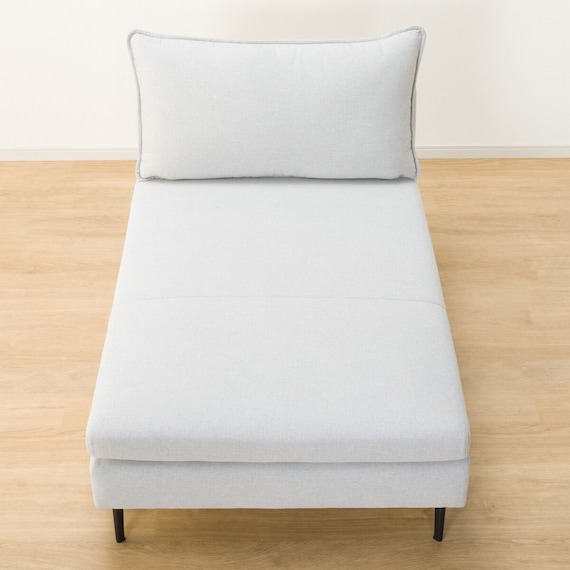 広い座面のゆったり シェーズロング 布張りタイプ (MS01 肘なし LGY) 29枚目画像