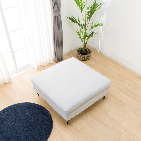 広い座面のゆったり スツール 布張りタイプ (MS01 LGY) 15枚目画像