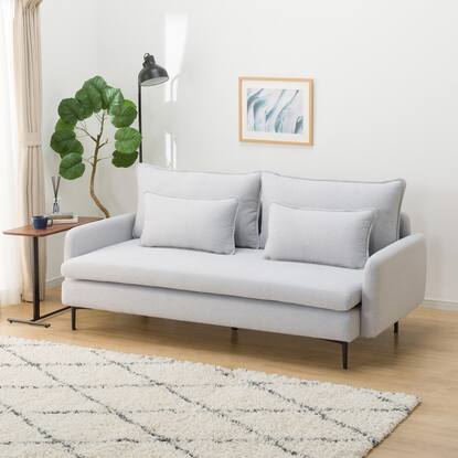 3人掛け布張りソファ肘あり(MS01 AQ-LGY)通販 | ニトリネット【公式  