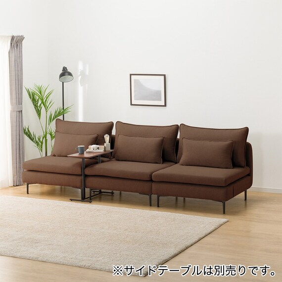 広い座面のゆったり 1人掛けソファ3台セット 布張りタイプ (MS01 1P×3 
