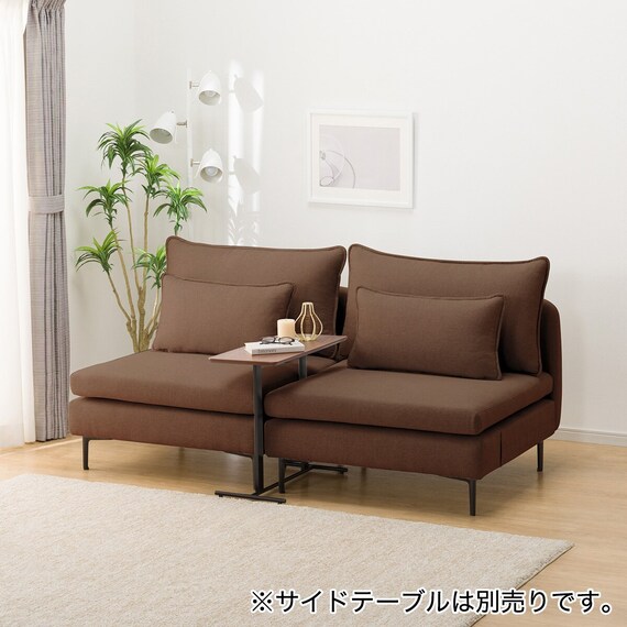 広い座面のゆったり 1人掛けソファ2台セット 布張りタイプ (MS01 1P×2 