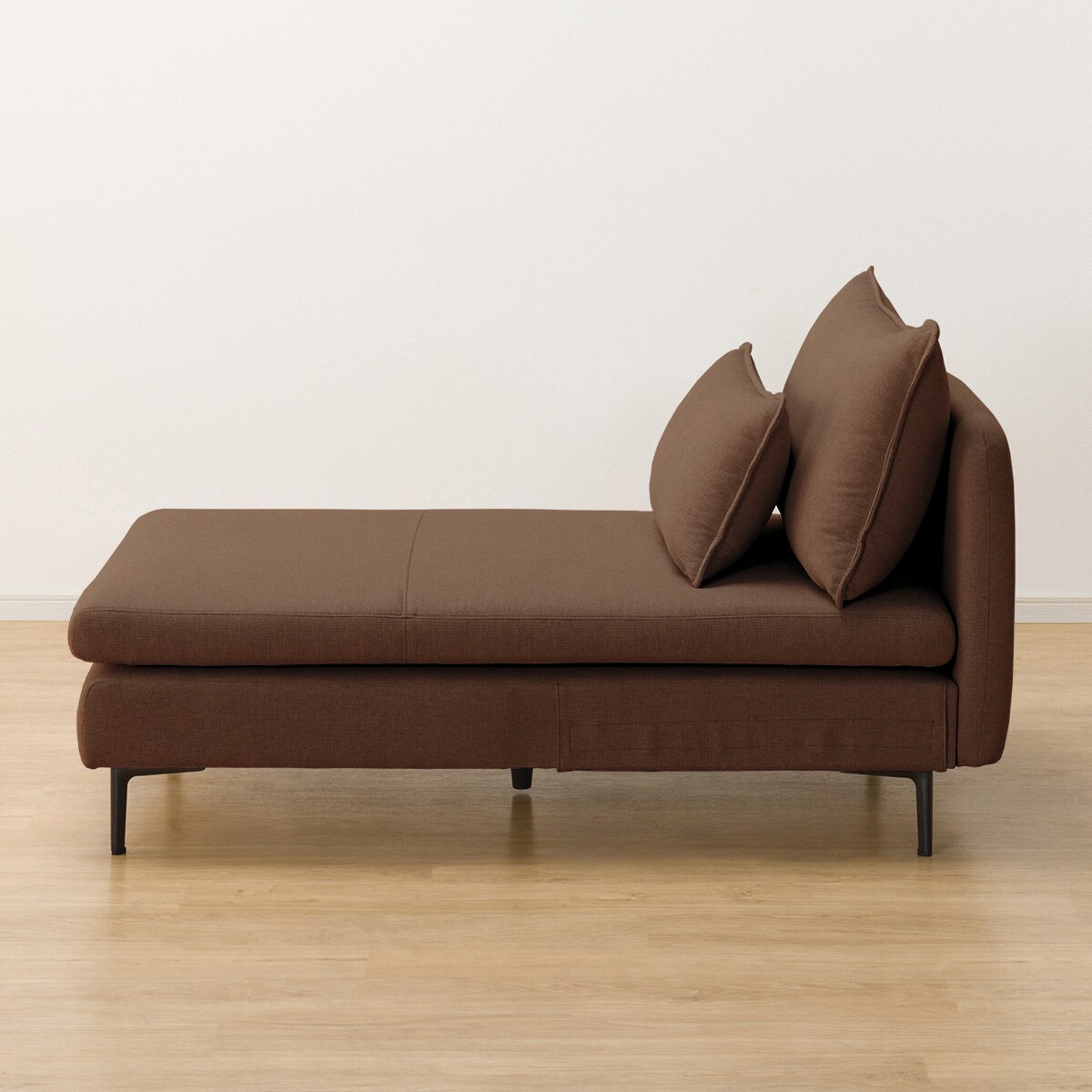 広い座面のゆったりコンパクトカウチソファ 布張りタイプ (MS01 1P