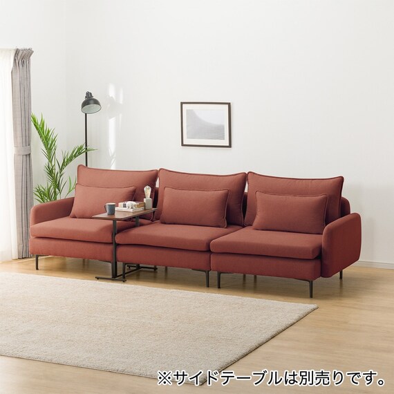 広い座面のゆったり 1人掛けソファ3台セット 布張りタイプ (MS01 1P×3 