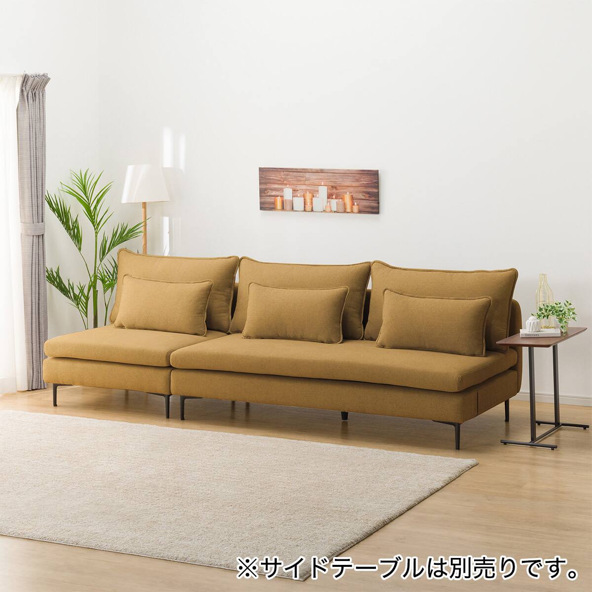 【ニトリ】【美品】3人掛けソファ ニトリ（NITORI） 3人掛けソファ 布張りタイプ (サザーラ DGY