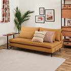 広い座面のゆったり 3人掛けソファ 布張りタイプ (MS01 肘なし YE) 1枚目画像