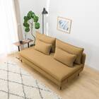 広い座面のゆったり 3人掛けソファ 布張りタイプ (MS01 肘なし YE) 16枚目画像