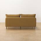 広い座面のゆったり 3人掛けソファ 布張りタイプ (MS01 肘なし YE) 20枚目画像