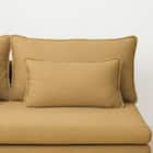 広い座面のゆったり 3人掛けソファ 布張りタイプ (MS01 肘なし YE) 21枚目画像