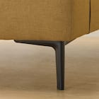 広い座面のゆったり 3人掛けソファ 布張りタイプ (MS01 肘なし YE) 30枚目画像