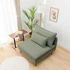 広い座面のゆったり 1人掛けソファ 布張りタイプ (MS01 肘なし YGR) 15枚目画像