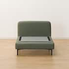 広い座面のゆったり 1人掛けソファ 布張りタイプ (MS01 肘なし YGR) 18枚目画像