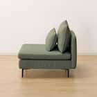 広い座面のゆったり 1人掛けソファ 布張りタイプ (MS01 肘なし YGR) 19枚目画像