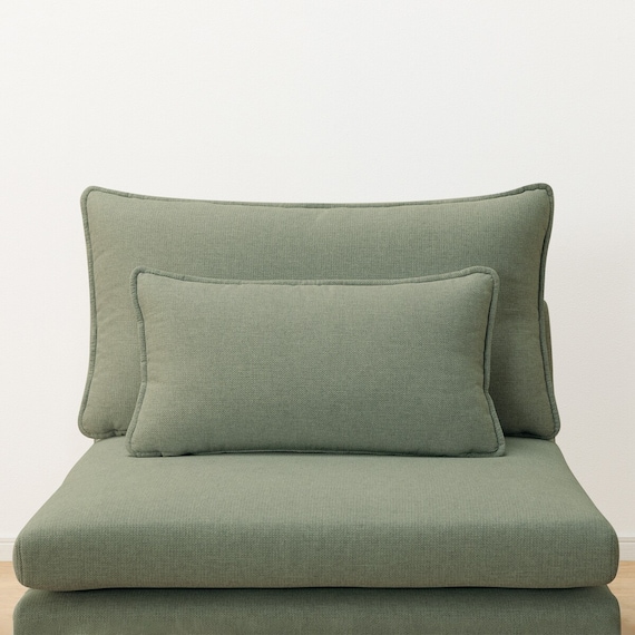 広い座面のゆったり 1人掛けソファ 布張りタイプ (MS01 肘なし YGR) 21枚目画像