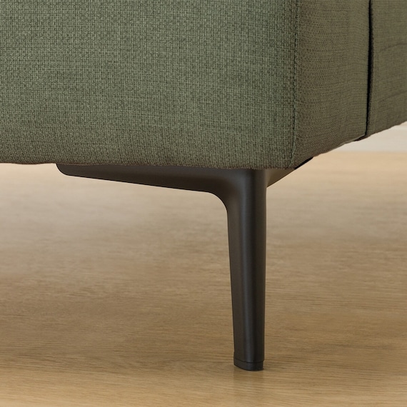 広い座面のゆったり 1人掛けソファ 布張りタイプ (MS01 肘なし YGR) 30枚目画像