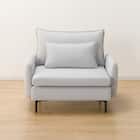 広い座面のゆったり 1人掛けソファ 布張りタイプ (MS01 肘あり LGY) 19枚目画像