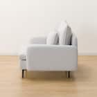 広い座面のゆったり 1人掛けソファ 布張りタイプ (MS01 肘あり LGY) 21枚目画像